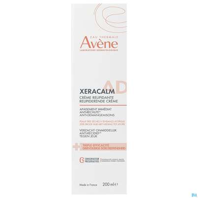 Sie sehen eine Packung Avène Xeracalm A.d Rückfettende Creme 200ml, Produktbild: 04 Avène Xeracalm A.d Rückfettende Creme 200ml, A-Nr.: 4942868 - 04