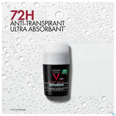 Sie sehen eine Packung Vichy Homme Deo Extreme 72h Int.regulierend 50ml, Produktbild: 23 Vichy Homme Deo Extreme 72h Int.regulierend 50ml, A-Nr.: 3724388 - 23
