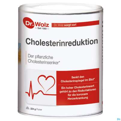 Sie sehen eine Packung Cholesterin Reduktion Pulver Dr.wolz Nr. 60571 224g, Produktbild: 01 Cholesterin Reduktion Pulver Dr.wolz Nr. 60571 224g, A-Nr.: 3839341 - 01
