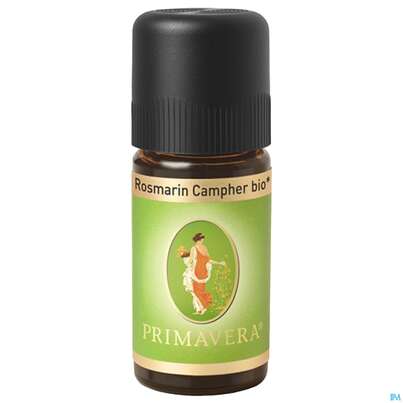 Sie sehen eine Packung Aetherische Oele Primavera Rosmarin Campher Bio 10ml, Produktbild: 02 Aetherische Oele Primavera Rosmarin Campher Bio 10ml, A-Nr.: 2305347 - 02