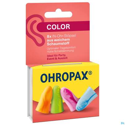 Ohrenschutz Ohropax Schaumstoffstoepsel Color Plux 8st, A-Nr.: 2281351 - 03