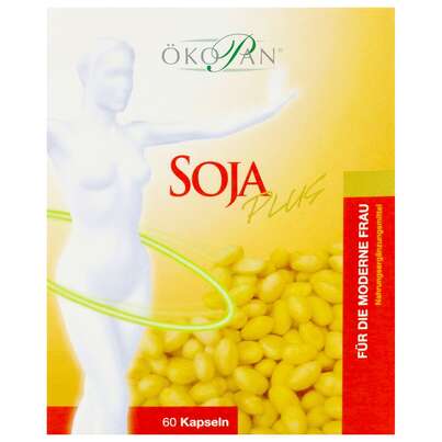 Sie sehen eine Packung Soja Plus Kapseln Oekopan 60st, Produktbild: 01 Soja Plus Kapseln Oekopan 60st, A-Nr.: 3049159 - 01