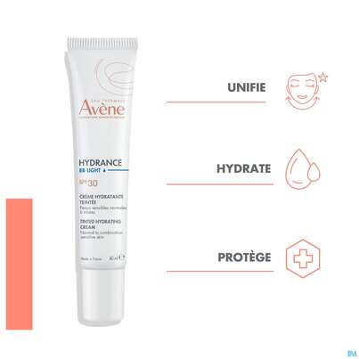 Sie sehen eine Packung Avene Hydrance Bb F30 Leicht 40ml, Produktbild: 13 Avene Hydrance Bb F30 Leicht 40ml, A-Nr.: 5179050 - 13