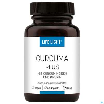 Sie sehen eine Packung Curcuma Kapseln Life Light 60st, Produktbild: 03 Curcuma Kapseln Life Light 60st, A-Nr.: 3874449 - 03