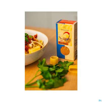 Sie sehen eine Packung Sonnentor Gewuerzmischung/bio Harissa 01218 70g, Produktbild: 03 Sonnentor Gewuerzmischung/bio Harissa 01218 70g, A-Nr.: 5743728 - 03