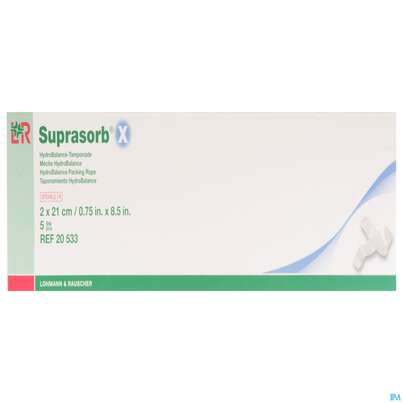 Suprasorb/x Hydrobalance Wundverband Tamponade 2x 21cm 5st, A-Nr.: 3065164 - 01