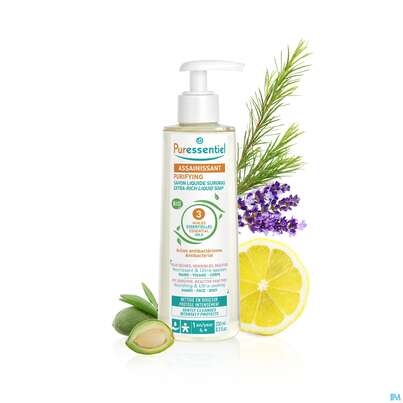 Sie sehen eine Packung Seifen Puressentiel Reinigend Liquid Rueckfettend 250ml, Produktbild: 07 Seifen Puressentiel Reinigend Liquid Rueckfettend 250ml, A-Nr.: 5608404 - 07