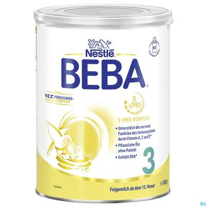 Sie sehen eine Packung Beba 3 Ab Dem 10. Monat 12577884 800g, Produktbild: 02 Beba 3 Ab Dem 10. Monat 12577884 800g, A-Nr.: 2220734 - 02