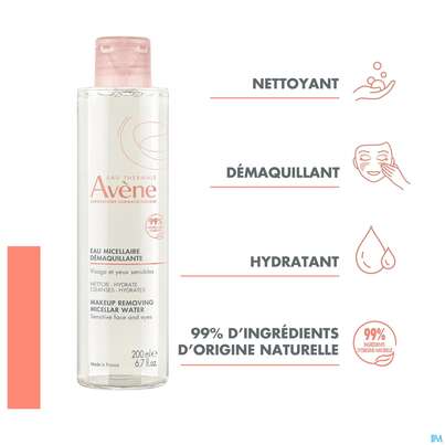 Sie sehen eine Packung Avene Basispflege Mizellenwasser 400ml, Produktbild: 08 Avene Basispflege Mizellenwasser 400ml, A-Nr.: 5724122 - 08