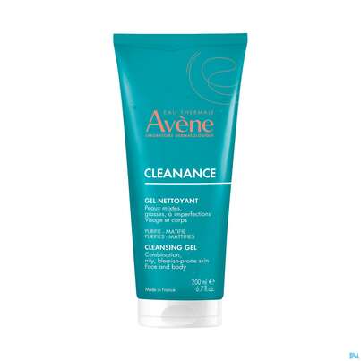 Sie sehen eine Packung Avene Cleanance Reinigungsgel 200ml, Produktbild: 03 Avene Cleanance Reinigungsgel 200ml, A-Nr.: 5567390 - 03