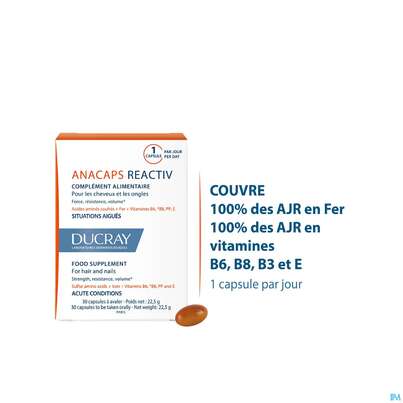 Ducray Anacaps F.d.haar Haarausfall Reactiv/neu 30st, A-Nr.: 5684598 - 07