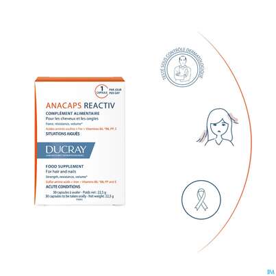 Ducray Anacaps F.d.haar Haarausfall Reactiv/neu 30st, A-Nr.: 5684598 - 08