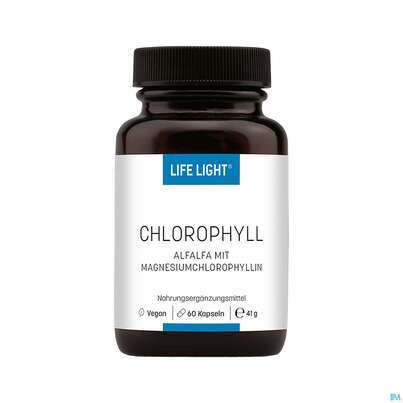 Sie sehen eine Packung Life Light Kapseln Chlorophyll 60st, Produktbild: 01 Life Light Kapseln Chlorophyll 60st, A-Nr.: 4069543 - 01