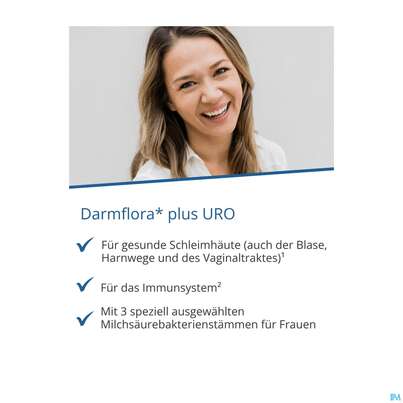 Sie sehen eine Packung Darmflora Plus Dr.wolz Uro Kapseln Nr 60520 40st, Produktbild: 10 Darmflora Plus Dr.wolz Uro Kapseln Nr 60520 40st, A-Nr.: 5186707 - 10