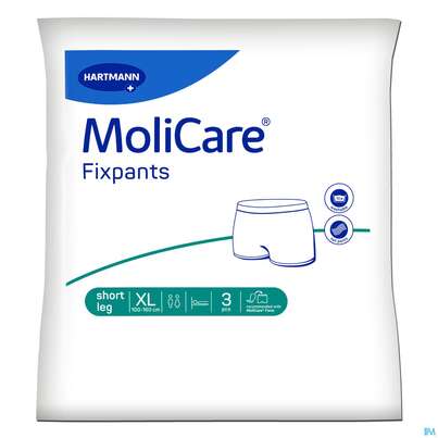Sie sehen eine Packung Inkontinenz Molicare Fixpants Netzhoeschen Short Leg Gr Xl 3st, Produktbild: 01 Inkontinenz Molicare Fixpants Netzhoeschen Short Leg Gr Xl 3st, A-Nr.: 1088072 - 01
