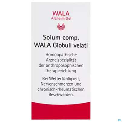 Sie sehen eine Packung Solum Comp Wala Globuli 20g, Produktbild: 01 Solum Comp Wala Globuli 20g, A-Nr.: 2054135 - 01
