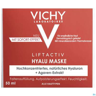 Sie sehen eine Packung Vichy Liftactiv Hyalu Maske Alle Hauttypen 50ml, Produktbild: 02 Vichy Liftactiv Hyalu Maske Alle Hauttypen 50ml, A-Nr.: 4870436 - 02
