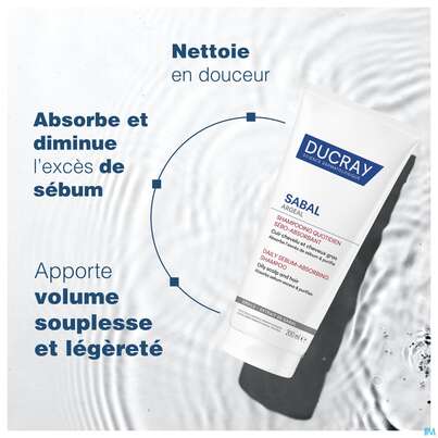 Sie sehen eine Packung Shampoon Ducray Sabal/argeal Talgabsorbierend 200ml, Produktbild: 10 Shampoon Ducray Sabal/argeal Talgabsorbierend 200ml, A-Nr.: 5964412 - 10