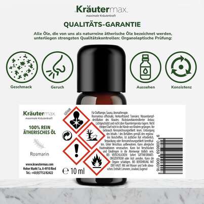Sie sehen eine Packung Rosmarin Öl 10 ml, Produktbild: 06 Rosmarin Öl 10 ml, A-Nr.: 4732131 - 06