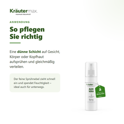 Sie sehen eine Packung Aloe Vera Spray 100 ml, Produktbild: 04 Aloe Vera Spray 100 ml, A-Nr.: 4319589 - 04