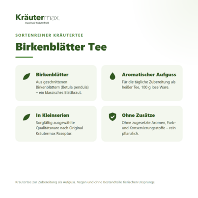Birkenblätter Tee 100 g, A-Nr.: 6017177 - 02