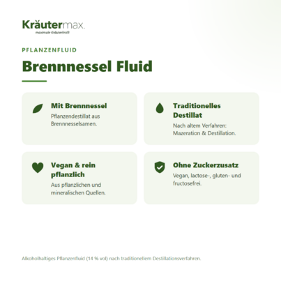 Sie sehen eine Packung Brennnessel Tropfen Fluid 50 ml, Produktbild: 03 Brennnessel Tropfen Fluid 50 ml, A-Nr.: 4317633 - 03