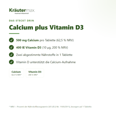 Calcium mit Vitamin D3 400 IE Tabletten 90 Stück, A-Nr.: 5746299 - 03
