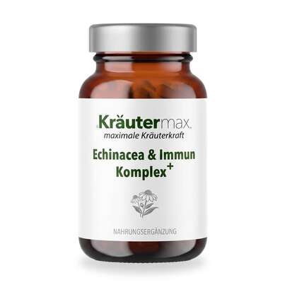 Sie sehen eine Packung Echinacea & Immun Komplex+ Kapseln 60 Stück, Produktbild: 01 Echinacea & Immun Komplex+ Kapseln 60 Stück, A-Nr.: 6129893 - 01