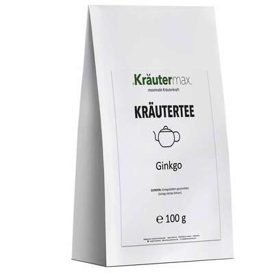 Sie sehen eine Packung Ginkgo Tee 100 g, Produktbild: 01 Ginkgo Tee 100 g, A-Nr.: 6017384 - 01