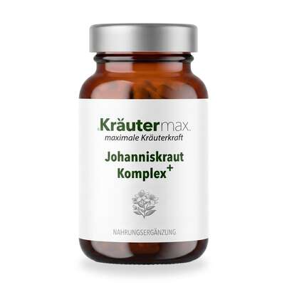 Sie sehen eine Packung Johanniskraut Komplex+ Kapseln 60 Stück, Produktbild: 01 Johanniskraut Komplex+ Kapseln 60 Stück, A-Nr.: 6129947 - 01