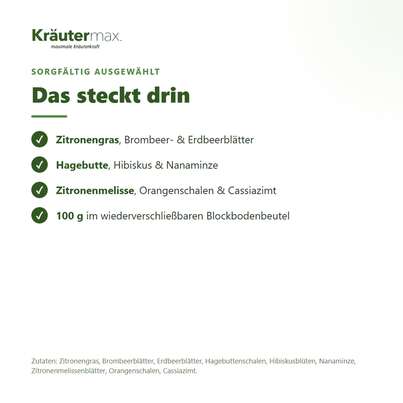 Sie sehen eine Packung Erfrischungstee 100 g, Produktbild: 03 Erfrischungstee 100 g, A-Nr.: 6017272 - 03