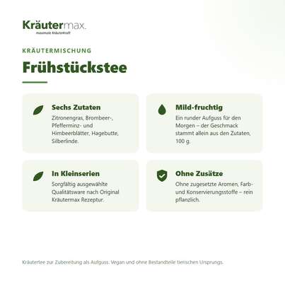 Sie sehen eine Packung Frühstückstee 100 g, Produktbild: 02 Frühstückstee 100 g, A-Nr.: 6017361 - 02