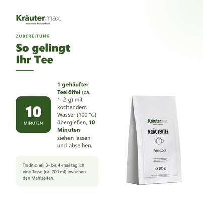 Sie sehen eine Packung Frühstückstee 100 g, Produktbild: 04 Frühstückstee 100 g, A-Nr.: 6017361 - 04