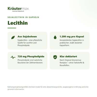 Sie sehen eine Packung Lecithin Kapsel 40 Stück, Produktbild: 02 Lecithin Kapsel 40 Stück, A-Nr.: 4731640 - 02