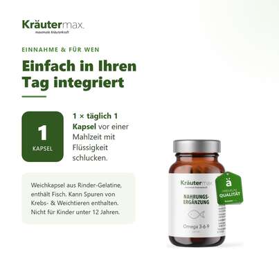 Sie sehen eine Packung Omega 3 6 9 Kapseln 90 Stück, Produktbild: 04 Omega 3 6 9 Kapseln 90 Stück, A-Nr.: 5879296 - 04