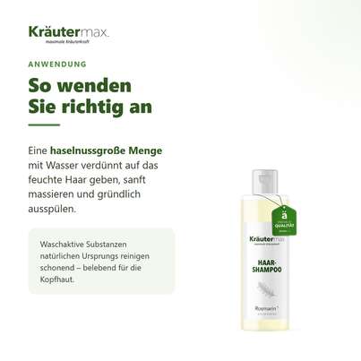 Sie sehen eine Packung Rosmarin Shampoo 250 ml, Produktbild: 04 Rosmarin Shampoo 250 ml, A-Nr.: 4849442 - 04