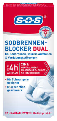 SOS Sodbrennen-Blocker DUAL KTA 20ST, A-Nr.: 6142155 - 01