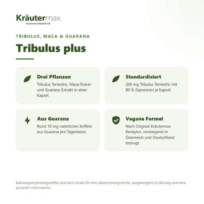 Tribulus+ Kapseln 90 Stück, A-Nr.: 6130034 - 02