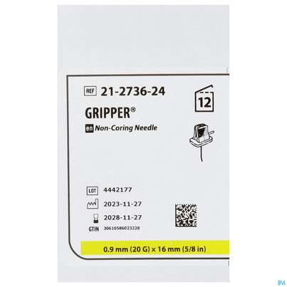 Sie sehen eine Packung Injektionsspritzen U.zubeh. Gripper Nadel 20gx16mm 12st, Produktbild: 01 Injektionsspritzen U.zubeh. Gripper Nadel 20gx16mm 12st, A-Nr.: 4294211 - 01