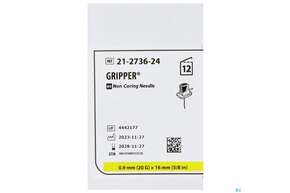 Injektionsspritzen U.zubeh. Gripper Nadel 20gx16mm 12st, A-Nr.: 4294211 - 01