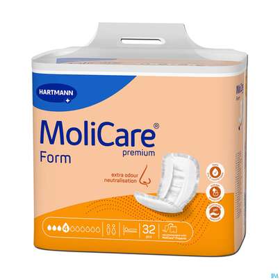 Sie sehen eine Packung Inkontinenz Molicare Premium Form 4 Tropfen 32st, Produktbild: 02 Inkontinenz Molicare Premium Form 4 Tropfen 32st, A-Nr.: 5602318 - 02