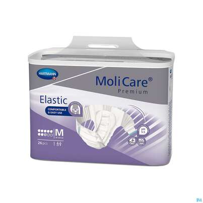 Inkontinenz Molicare Premium/elastic 8 Tropfen 80-120cm M 26st, A-Nr.: 4996692 - 02