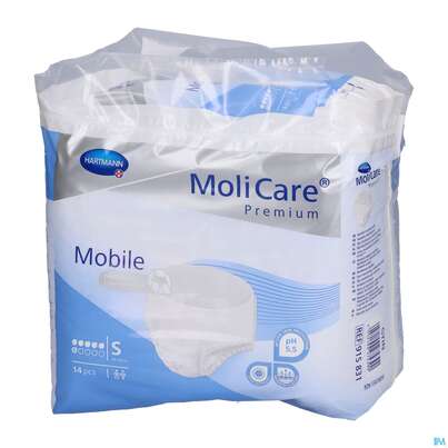 Inkontinenz Molicare Premium/mobile/6 Tropfen Blau S 60-90cm 14st, A-Nr.: 3094591 - 06