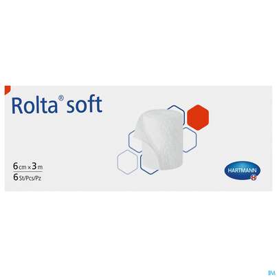 Sie sehen eine Packung Rolta/soft Synthetik-wattebinden Unsteril 3mx 6cm 50st, Produktbild: 01 Rolta/soft Synthetik-wattebinden Unsteril 3mx 6cm 50st, A-Nr.: 2368980 - 01