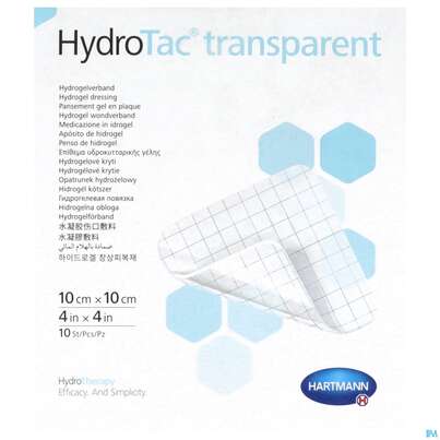 Schaumverband Hydrotac Transparent 10x10cm 10st, A-Nr.: 5310538 - 01
