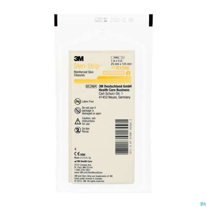 Sie sehen eine Packung Steri Strips (3m) Wundverschluss-streifen Elastic 25x125mm Nr1548 4st, Produktbild: 01 Steri Strips (3m) Wundverschluss-streifen Elastic 25x125mm Nr1548 4st, A-Nr.: 2367561 - 01