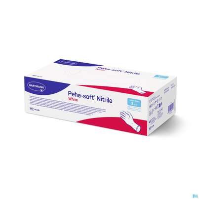 Sie sehen eine Packung Untersuchungshandschuhe Peha/soft/puderfrei Nitrile Unsteril White S 200st, Produktbild: 02 Untersuchungshandschuhe Peha/soft/puderfrei Nitrile Unsteril White S 200st, A-Nr.: 3994030 - 02