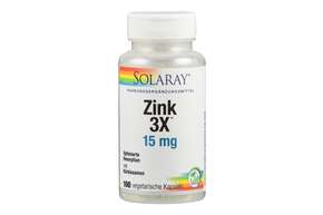 Sie sehen eine Packung Supplementa Zink 3X 15 mg Kapseln, Produktbild: 01 Supplementa Zink 3X 15 mg Kapseln, A-Nr.: 5575001 - 01