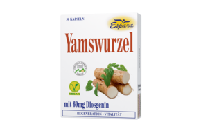 Sie sehen eine Packung Espara Yamswurzel Kapseln, Produktbild: 01 Espara Yamswurzel Kapseln, A-Nr.: 2155959 - 01