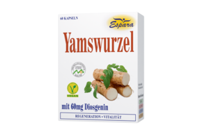 Sie sehen eine Packung Espara Yamswurzel Kapseln, Produktbild: 01 Espara Yamswurzel Kapseln, A-Nr.: 1862206 - 01